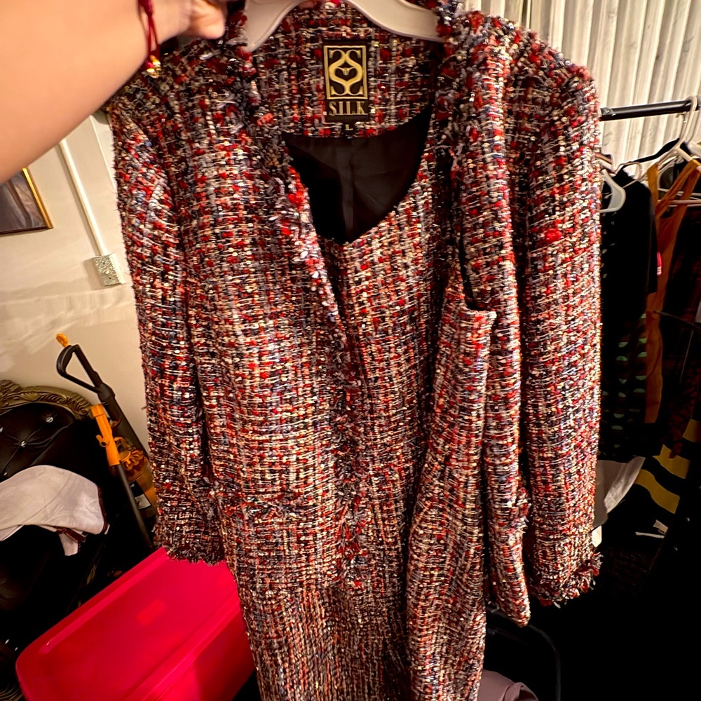 Tweed dress and coat set